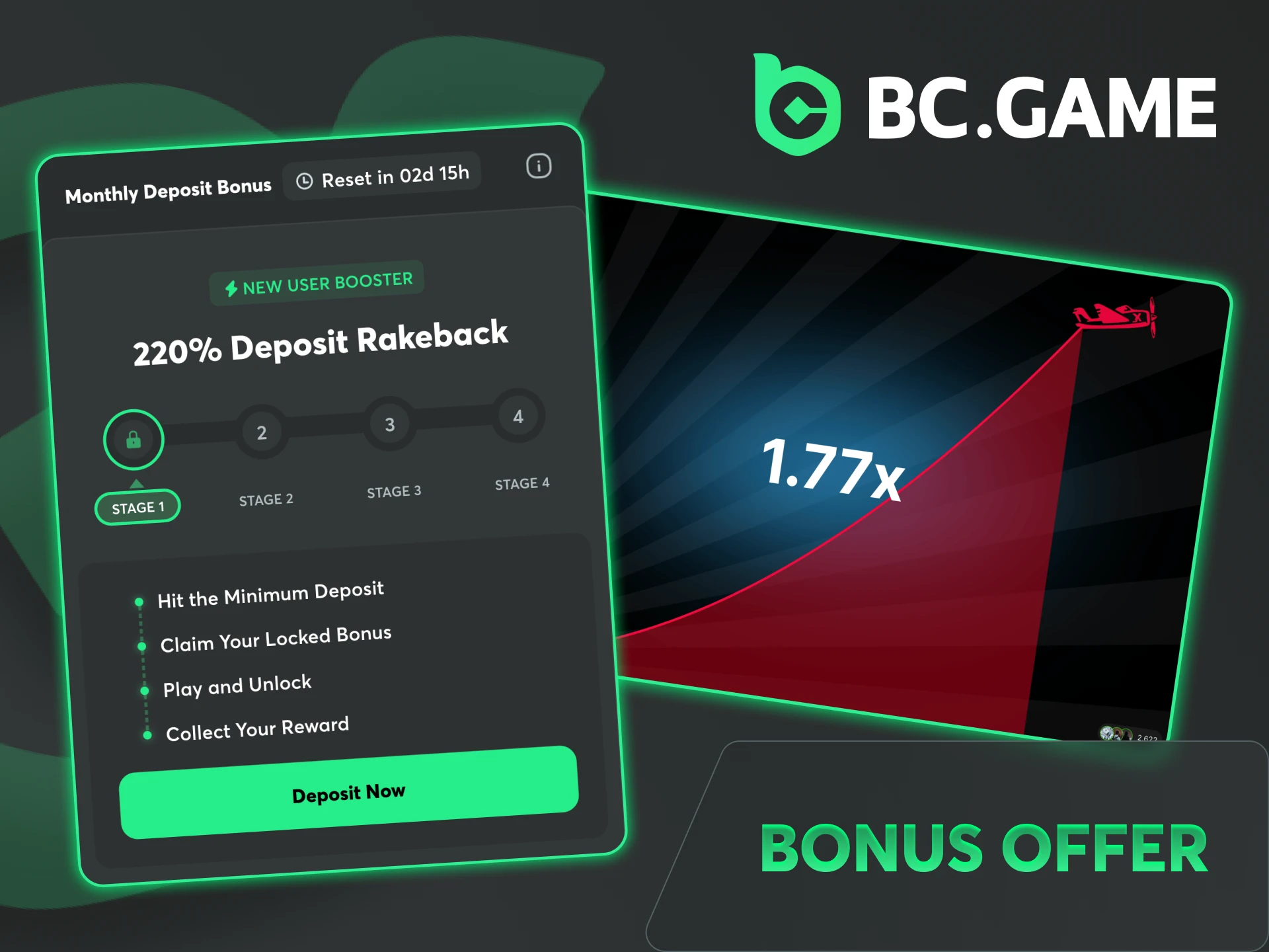 Claim your bonus for Aviator game at BC Game platform.