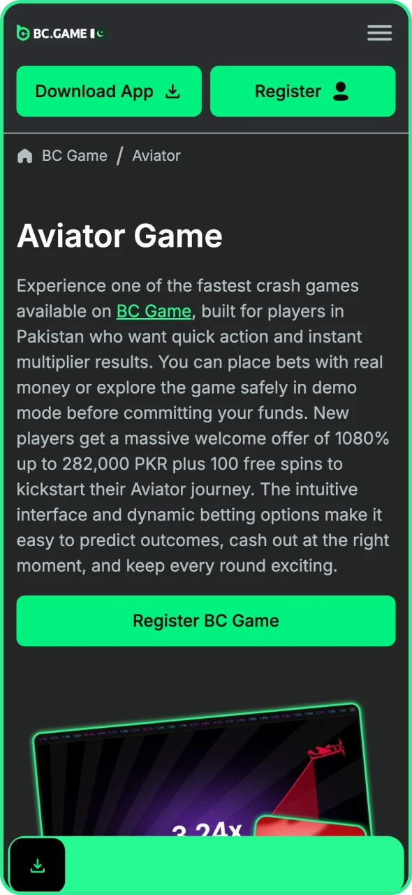 Open the BC Game website from your Android device.