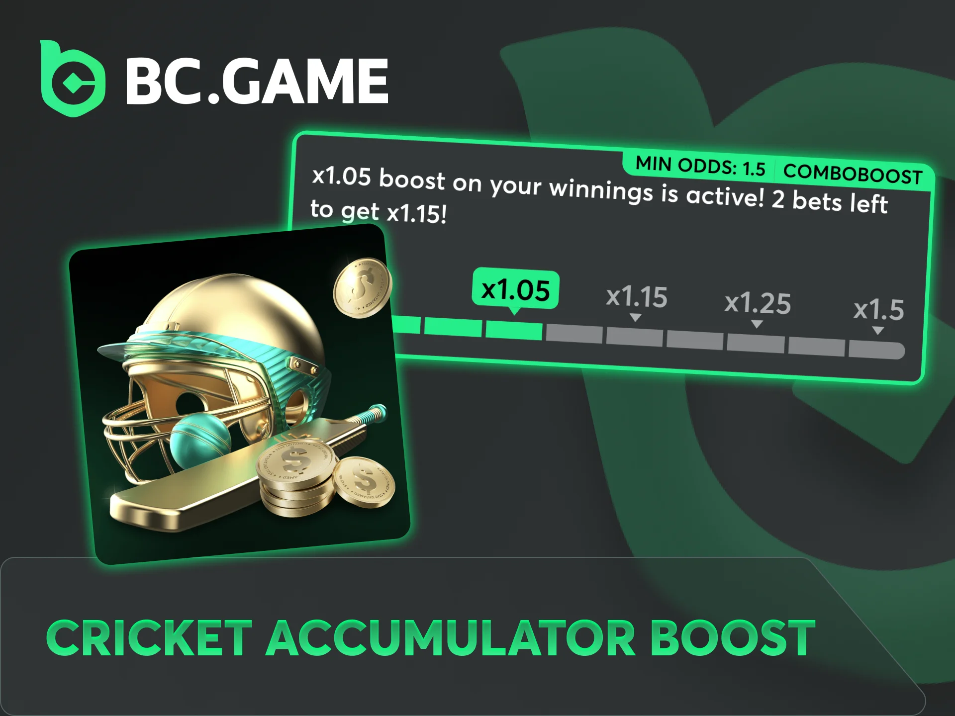 Boost your cricket betting with BC Game additional bonus.