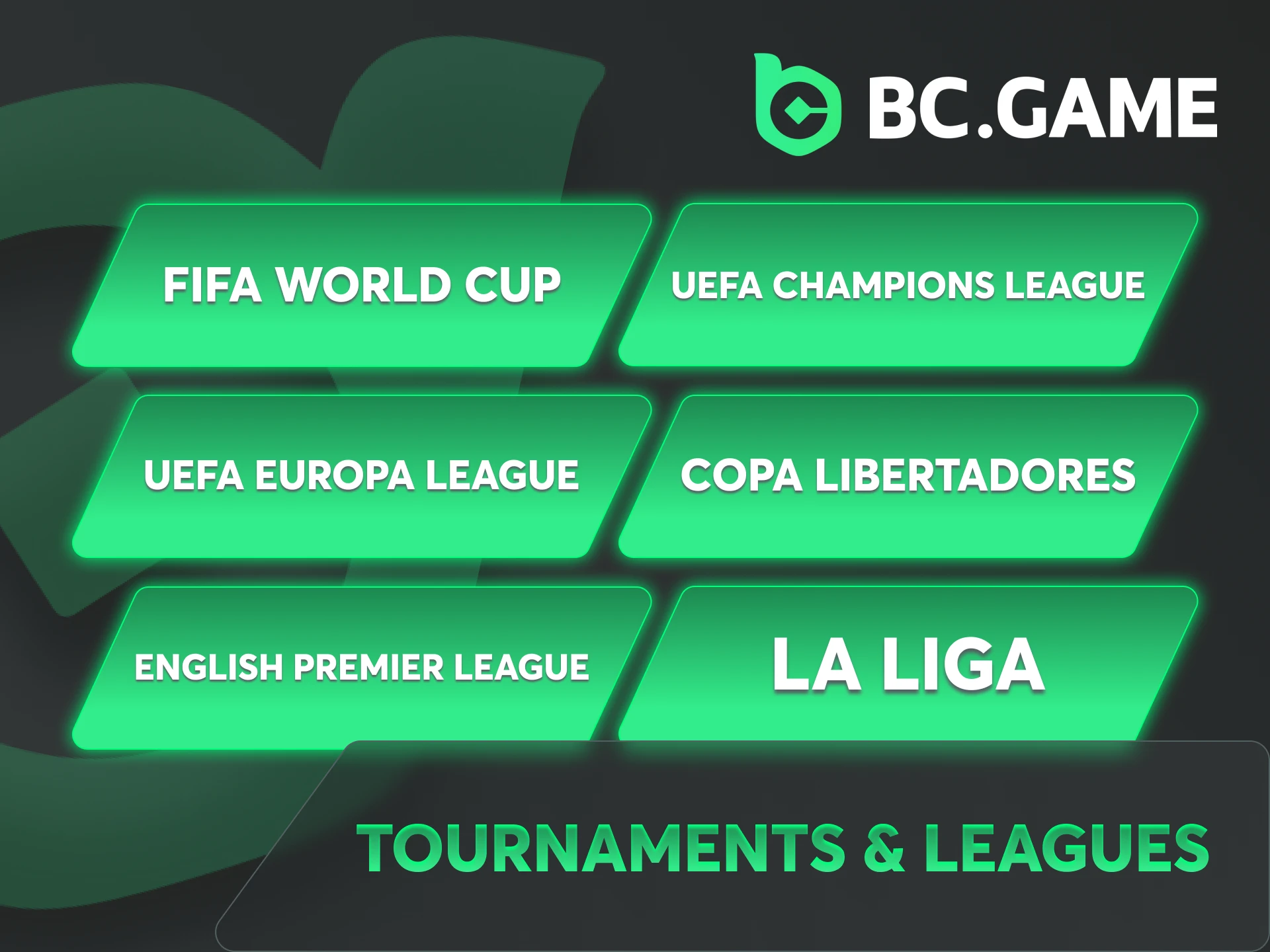 Check out the most popular football tournaments at BC Game.