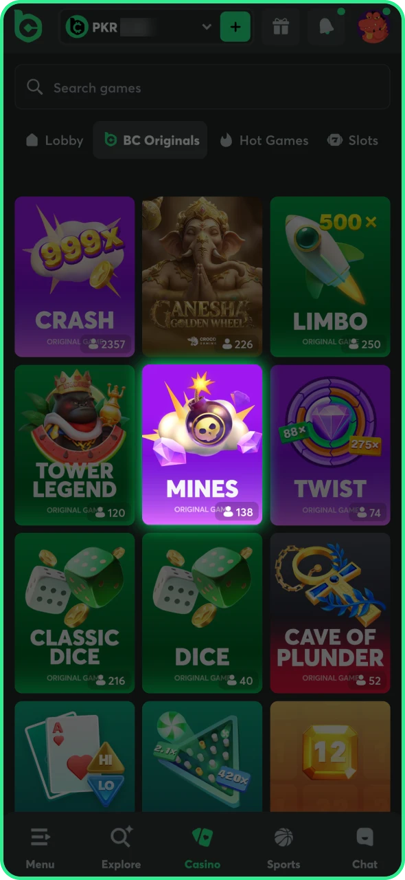 Start playing at BC Game to meet the bonus wagering conditions.