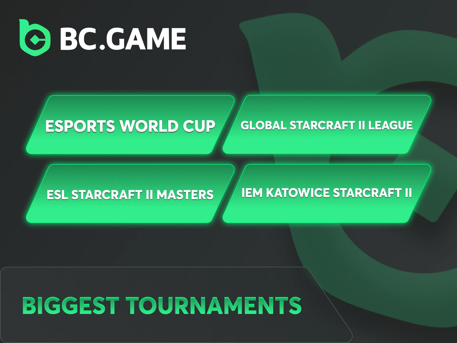 Learn more about StarCraft tournaments you can bet on BC Game.
