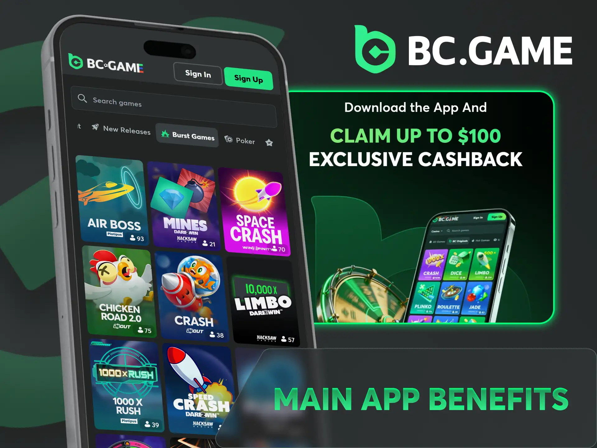 Appreciate the main benefits of using the BC Game mobile App.