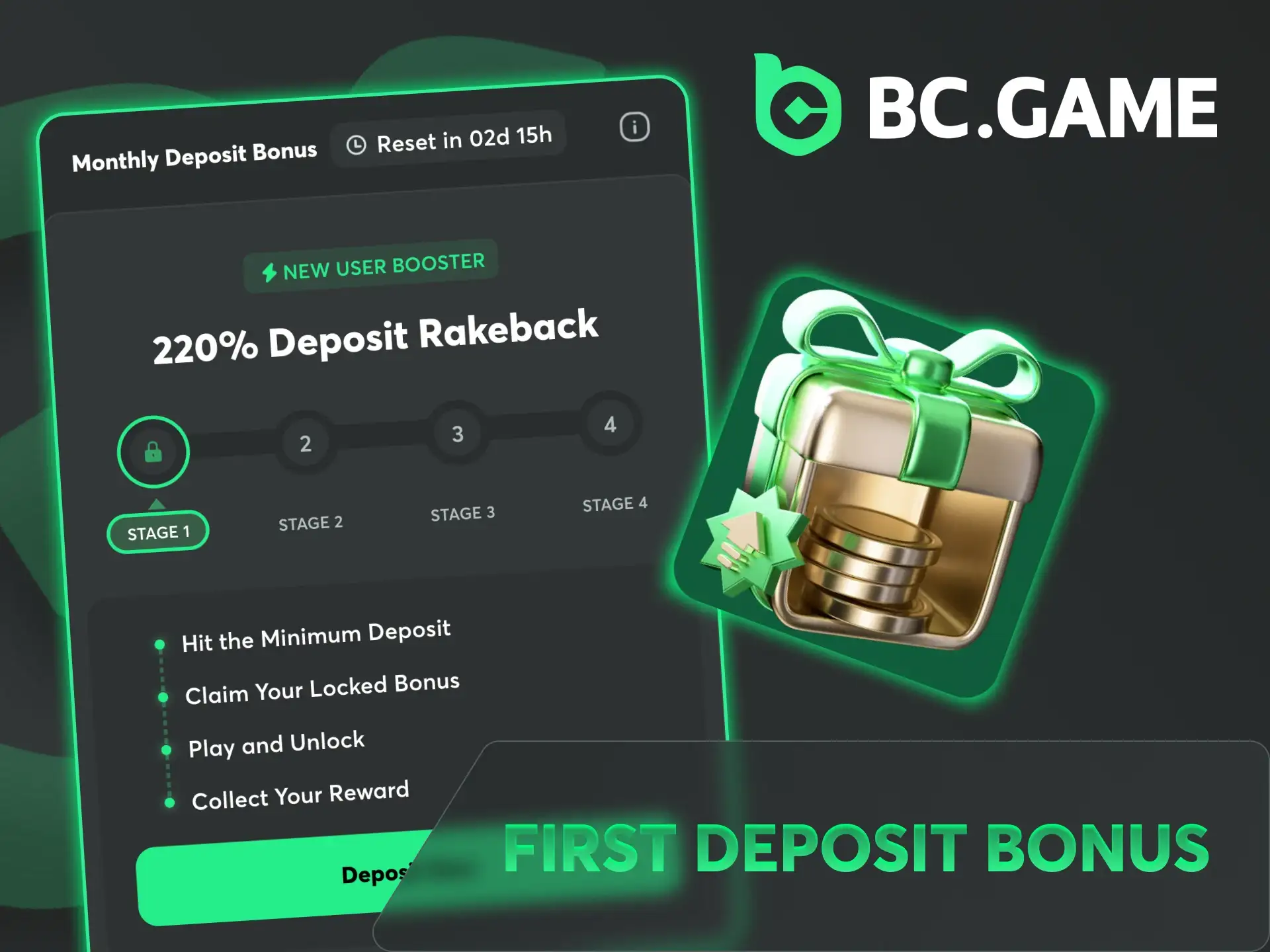 Learn more about the first deposit bonus at BC Game platform.