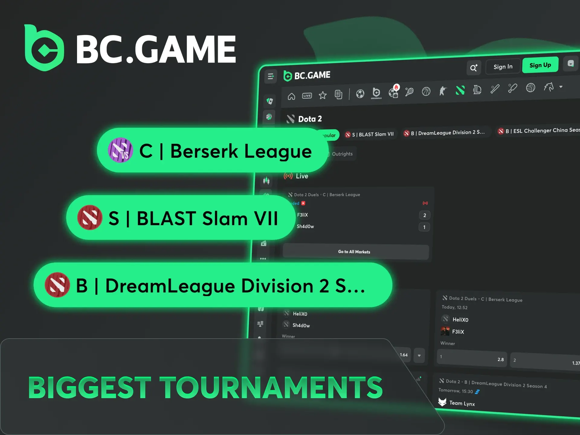 Keeping up with the Dota2 biggest events at BC Game.