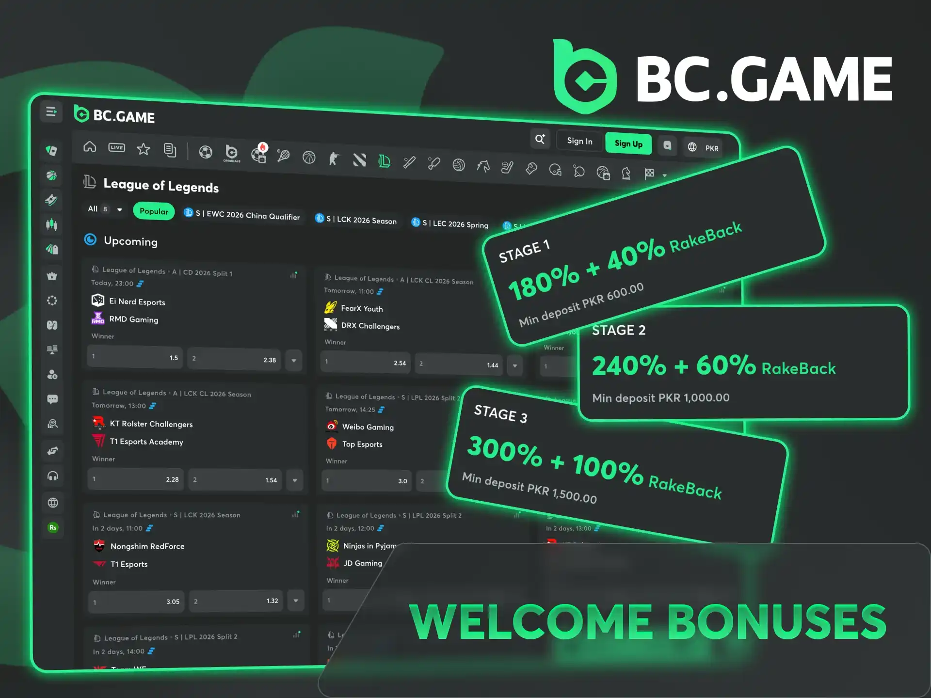 Follow the steps to get your BC Game welcome bonus.