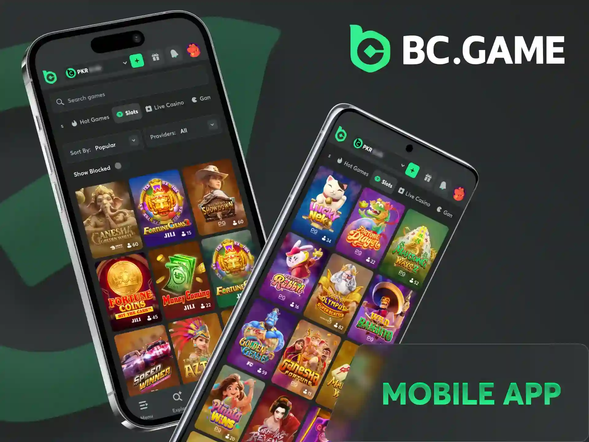 Download BC Game slot app for your Android or iOS devices.